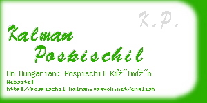 kalman pospischil business card